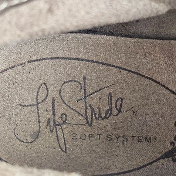 Life Stride Ankle Boots Womens Size 11W Georgette Brown Faux Leather Booties - Picture 7 of 9